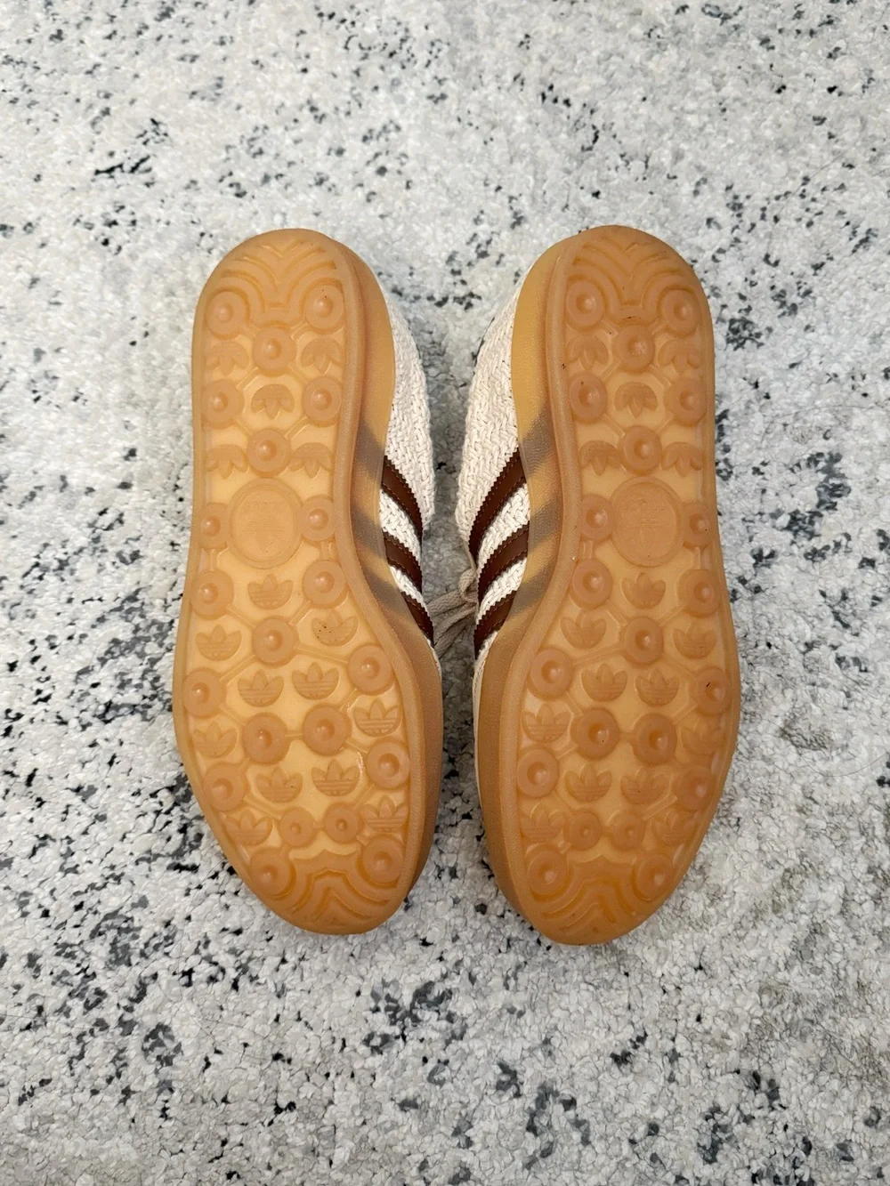 Adidas Gazelle Shoes in Sand Strata/ Brown & Gum Soles